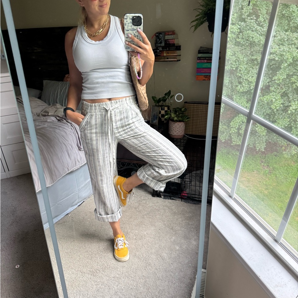 Striped Linen Pants